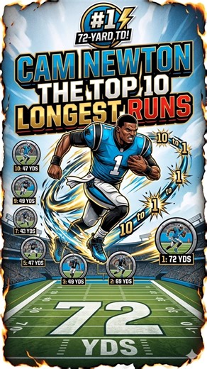 The Top 10 Longest Runs From Cam Newton Superman #nfl #football