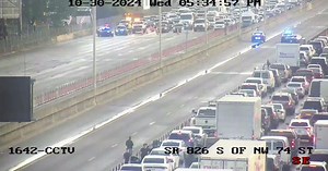 Palmetto Expressway shut down in both directions near NW 58 Street