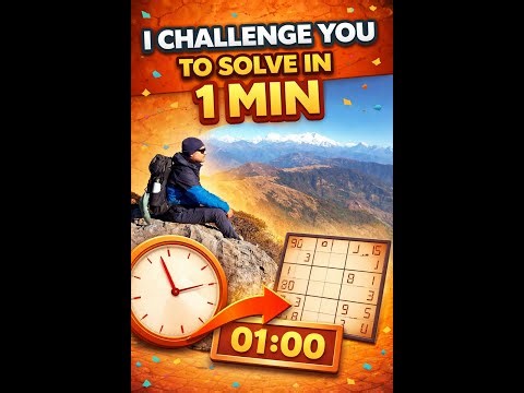 I Challenge You: Solve This Sudoku in 1 Minute! (LIVE)