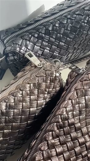 GHIBLI - Italian bag company on Instagram: "This crossbody bag draws attention through material, texture, and thoughtful detail. The Trim leather gives the design depth and warmth, while the handwoven shoulder strap adds a distinctive accent that feels refined yet expressive. Its structured silhouette remains clean and confident, making the bag easy to style for everyday wear. In the video, you can see three Trim colors from our palette shown together, allowing you to clearly compare the shades