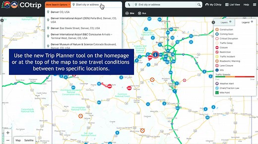 2.3K views · 23 reactions | We want your commute to be a breeze! With the revamped COtrip.org website, you can check out real-time road conditions, receive travel updates, view live cameras and more! With COtrip.org or the COtrip Planner app, you can always #KnowBeforeYouGo. | Colorado Department of Transportation | Facebook