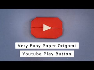 Very Easy Paper Origami YouTube Play Button | Step by step Paper Craft Tutorial #papercraft