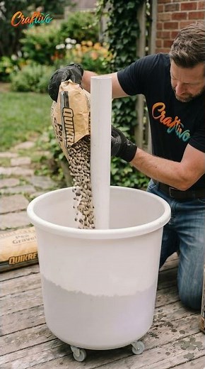 DIY Umbrella Stand with Wheels 🌂#shorts