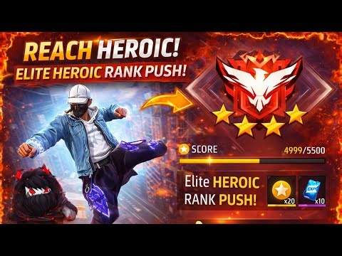 FREE FIRE RANK PUSH FOR GARENMASTAR 🤯