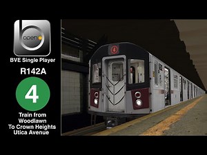 OpenBve | Operating a R142A 4 train to Crown Heights-Utica Avenue from Woodlawn Full Route