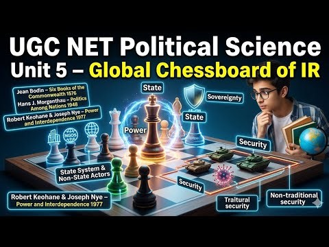 UGC NET Unit 5 IR: State, Power, Sovereignty & Security | Global Chessboard Explained🎓📚