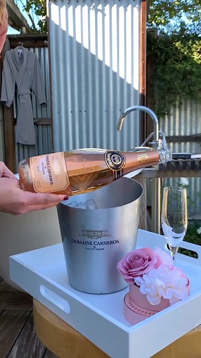 Get ready to pop some bubbly and experience the best of the Carneros region - sipping bubbles from Domaine Carneros in a perfect bath at the Carneros Resort! Located a hop and skip from one another, visit the beautiful château at Domaine Carneros to pick up your sparkling wine and then picture yourself soaking in a luxurious tub, bubbly in hand, at Carneros Resort, the ultimate destination for relaxation. There’s no better Sunday in Napa Valley experience than bubbly, bathtubs, and moments of tr