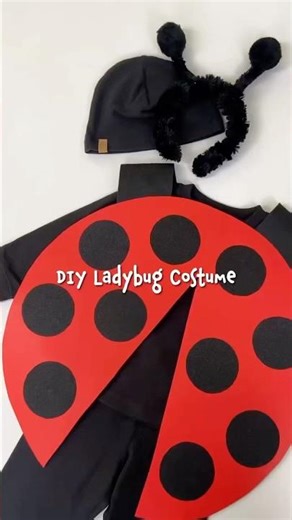 Grab your base layers and make this adorable DIY ladybug Halloween costume🐞