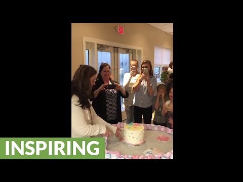 Surprise twin reveal ceremony for entire family and friends - an incredible moment!