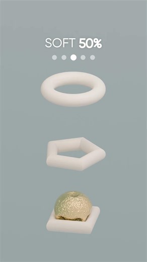 0% vs 100% Simulation of Soft Ball Movement. Blender 3D