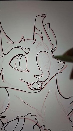 😡 Can't Draw the other Eye 😡 #warriorcats #catart #digitalart #procreate #struggle