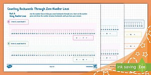 Counting Backwards Through Zero Number Lines