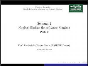 Semana 1 - Noções Básicas do software Maxima - parte 2