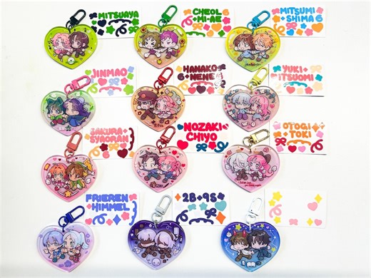 3D Acrylic Shojo / Anime / Manhwa Couple Keychains 2.5 In - Etsy