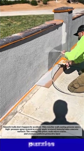 Satisfying Wall Coating Process That Makes Concrete Look Perfect