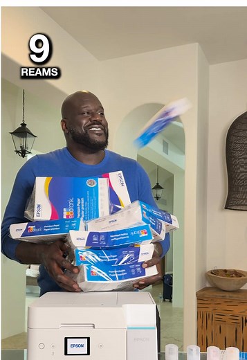 Epson EcoTank enables you to print in color all you want, without worrying about expensive cartridges. Shop now at: EpsonEcoTank.com #Printer #Shaq #Epson #EcoTank