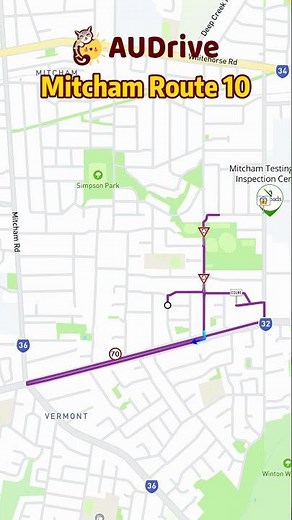 VicRoads Mitcham Driving Test Route #10 - Animated Guide | AuDrive