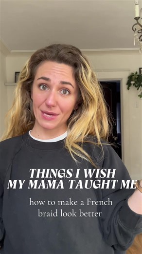 New series! Things I wish my mama taught me. How to make a French braid look better from the front #frenchbraid