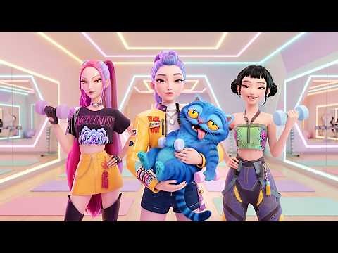 "Free" Cover | Gym Workout Challenge with Derpy Tiger 🐯💪[KPop Demon Hunters] | Official Music Video