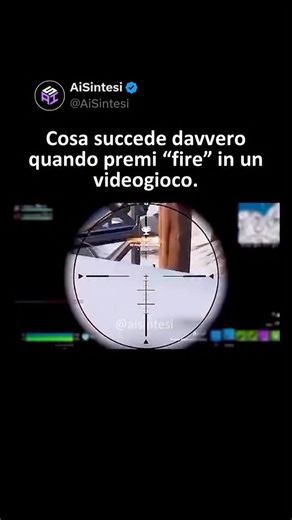 Intelligenza Artificiale | Notizie | Tecnologia | AI | IA on Instagram: "Segui @aisintesi per altre notizie e curiosità sull’Ai e commenta “TOOLS” per ricevere una sorpresa nei DM! 🎮 COSA SUCCEDE QUANDO PREMI “FIRE” IN UN VIDEOGAME 📌 Ogni volta che premi “spara”, il tuo PC o console esegue milioni di calcoli in pochi millisecondi. Il clic diventa un impulso elettrico che la CPU traduce in istruzioni binarie usate dal game engine per calcolare traiettoria, velocità e punto d’impatto del proiett