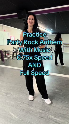 Ready to PARTY ROCK?! 🎶🔥💃 You’ve learned the steps… now let’s practice with the music! We’ll start with “Party Rock Anthem” at 0.75x speed to get comfortable with the moves and timing, then we’re taking it up to FULL SPEED! 🥵😂 And trust me, this one is a WORKOUT! Don’t worry if you can’t keep up at full speed just yet. Go back to the slower version and keep practicing! 👉 Need to learn the steps first? Check out my step-by-step tutorial!👇 @Dance Made Doable Save this one and practice along