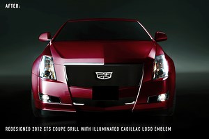 Stylized illuminated Cadillac Logo emblem & grille...