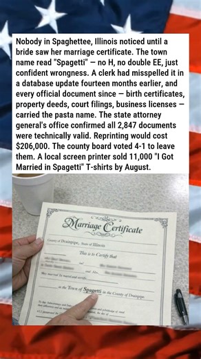 COUNTY CLERK'S TYPO LEGALLY RENAMES TOWN FOR 14 MONTHS 📝🍝😂