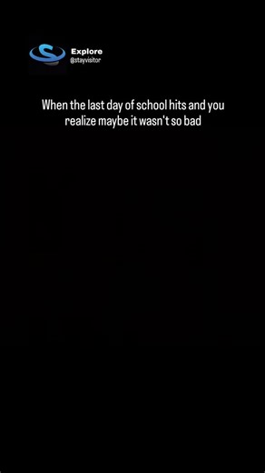 explore on Instagram: "When the last day of school hits 🎒✨, all you think about is freedom — no uniforms, no homework, no alarms ⏰. But as you walk out for the final time, something feels different. The classrooms, the benches, the boring lectures, and the random laughs with friends 📚 suddenly start playing in your head like a memory you didn’t expect to miss. That’s when it hits you… maybe school wasn’t so bad after all ❤️🏫. It was where problems were small, friendships were real, and happin