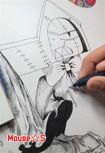 昨日描いた作品制作のメイキング動画ᝰ✍ #アート #作品 #創作キャラ #oc #アナログイラスト #ペン画