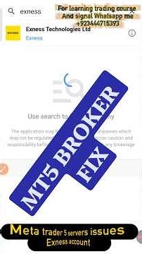 How to Connect Exness to MT5? | Exness Not in Find Broker FIXED! ✅
