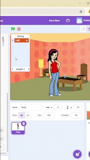 Creating NPC dialogue using SCRATCH #coding #animation #tutorial