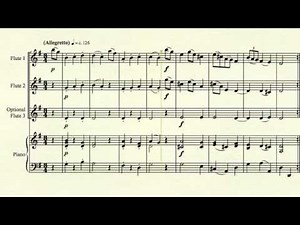 Two Minuets - W. A. Mozart - for 2 or 3 flutes with piano or flute trio
