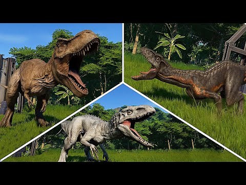 JURASSIC WORLD EVOLUTION - ALL 48 DINOSAURS || GAMEPLAY