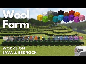 AUTOMATIC WOOL FARM ALL 16 COLORS | Minecraft Tutorial | Java & Bedrock [1.21+]