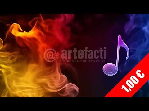 Colorful Smoke & Music Note — HD Abstract Stock Video