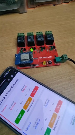 4 Channel Programmable WiFi Timer #kiyanislab #jlcpcb #homeautomation #esp8266 #