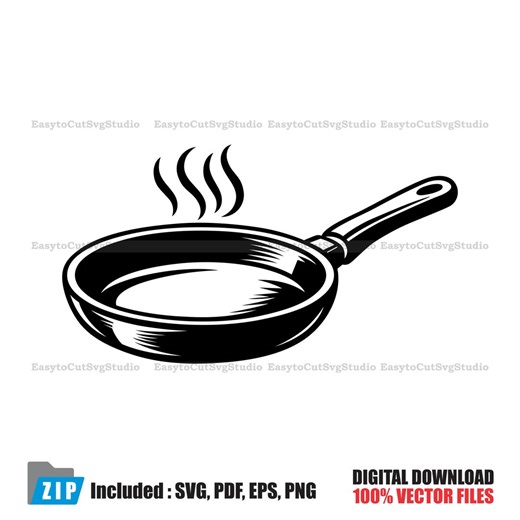 Frying Pan SVG: Cooking Kitchen Illustration Design (digital Download) - Etsy UK