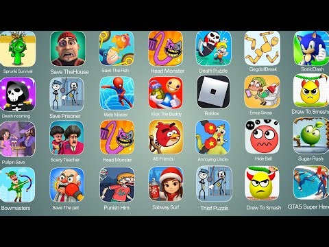 Sprunki Survival, Bowmasters, Roblox, Save The Fish, Going Balls, Sabway Surf, Draw To Smash,