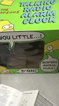 1997 The Simpsons Talking Alarm Clock in action. From Wesco.