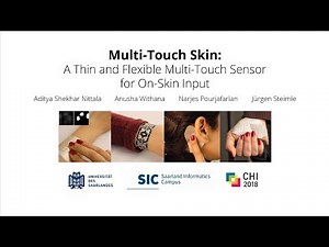 Multi-Touch Skin: A Thin and Flexible Multi-Touch Sensor for On-Skin Input