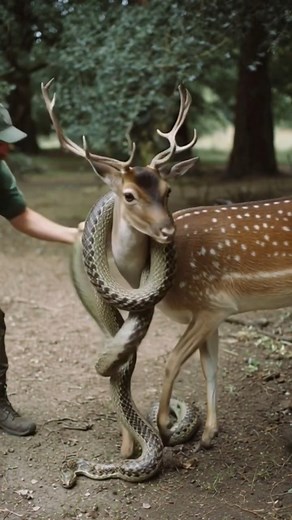 Python attack on dear #python #attack #deer #wildlife