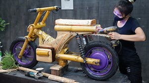 15M views · 221K reactions | Mom Builds Bamboo Motorcycle For Her Son  #ndwoodart #homemade | ND - Woodworking Art | Facebook