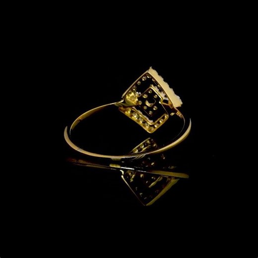 Modern Geometric Maze Diamond Ring #ring #diamond #jewelry #bridaljewellery #silver #gold #jewellery