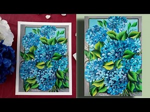 Easy Hydrangea Painting - STEP By STEP Acrylic Painting For Beginners - Beginners Painting