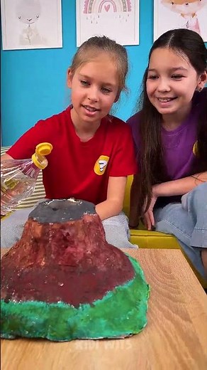 Let’s Build a Volcano! Wow Science Experiment 🌋😲 #Kids #Learning #Fun