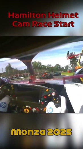 Hamilton's Helmet Cam Race Start at Monza