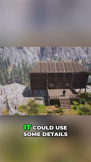 Log Cabin Build: A Rustic Starter Home Overlooking Mountains #shorts #icarus