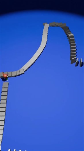 Perfect Domino Chain Reaction