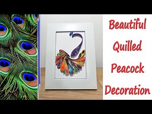 Colorful quilling peacock home decoration - DIY quilling art