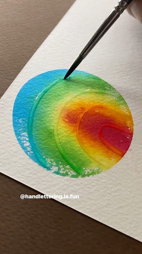 Sponge lettering artwork!🌈 #reelsfb #calligraphy #handlettering #lettering #art #artwork #watercolor #fblifestyle #explore #rainbow | handlettering.is.fun